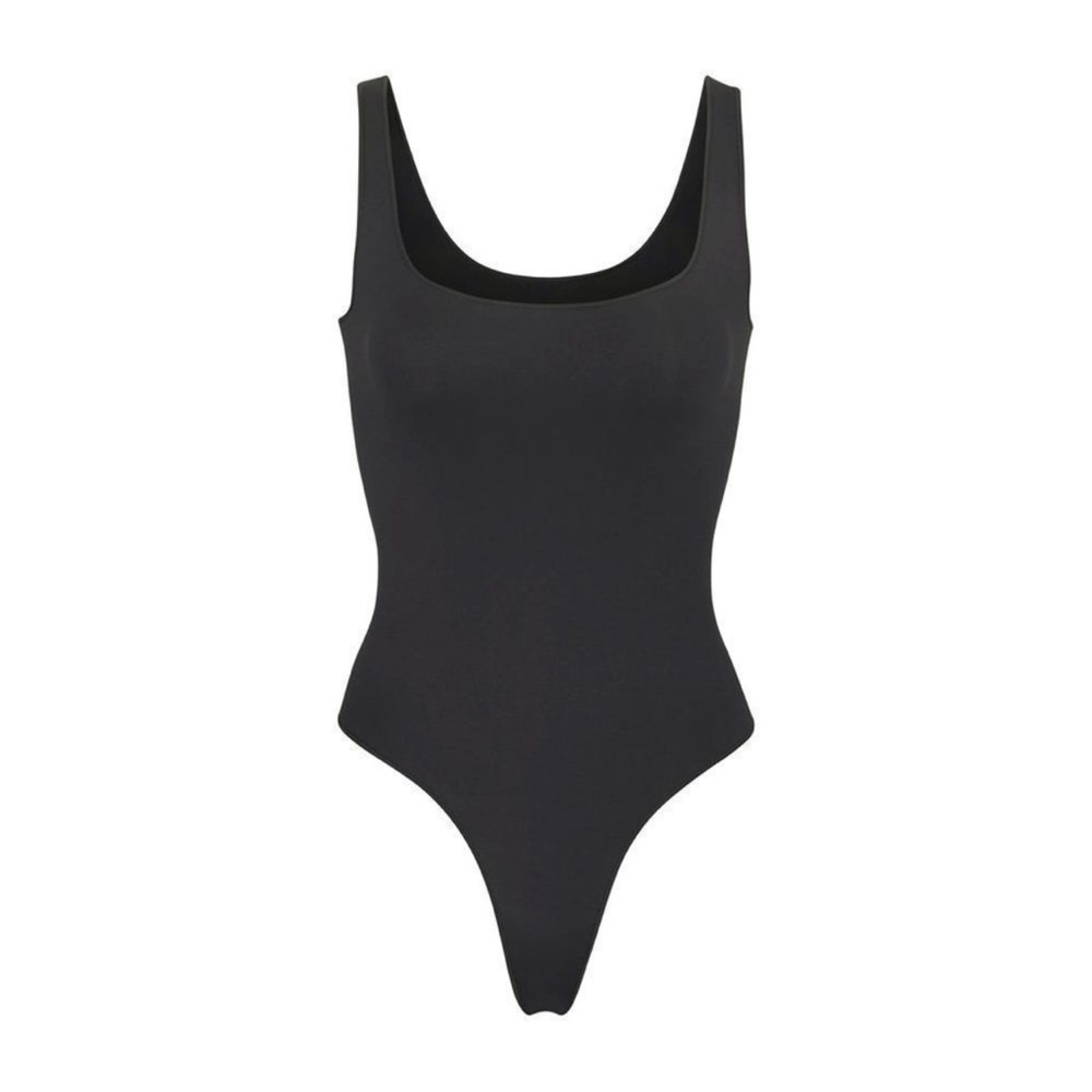 SKIMS Essential Scoop Neck L/XL  Bodysuit Shade Onyx NWOT